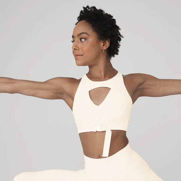 Alo Yoga Catch The Vibe Bra Ivory - Picture 5 of 9